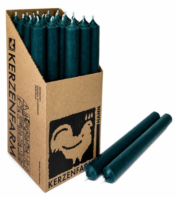 Stabkerzen extra lang petrol / ozean-blau 10 St&uuml;ck L&auml;nge 25cm