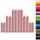 Stabkerzen Set Altrosa &ndash; 3 Gr&ouml;&szlig;en (25,...