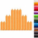 Stabkerzen Set Apricot / Mandarine &ndash; 3...