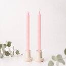 Rillenkerzen Pastell-Rosa – Gerillte Stabkerzen 25...
