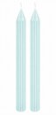 Rillenkerzen Pastell-Blau &ndash; Gerillte Stabkerzen 25...
