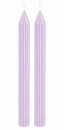 Rillenkerzen Flieder &ndash; Gerillte Stabkerzen 25 cm...