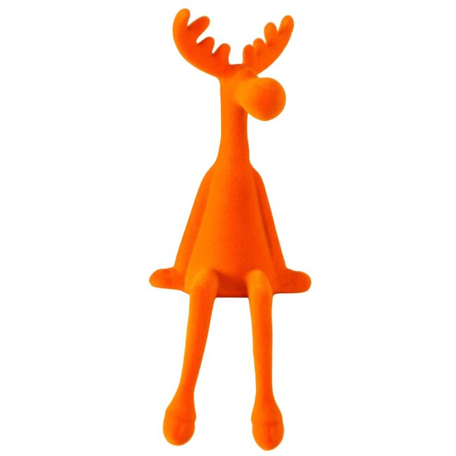 Kantenhocker Elch Samt orange