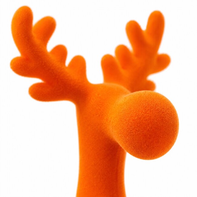 Kantenhocker Elch Samt orange