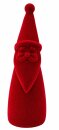 Dekofigur Santa aus Samt in Rot H 30 cm