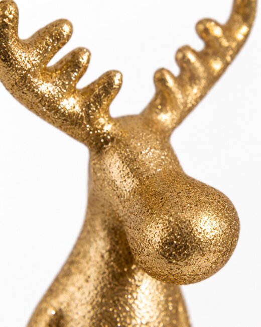 Kantenhocker Elch Gold Glitzer