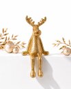Kantenhocker Elch Gold Glitzer