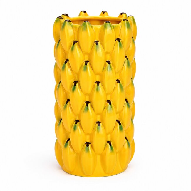 Blumenvase Bananen aus Keramik &ndash; Dekovase 22 cm
