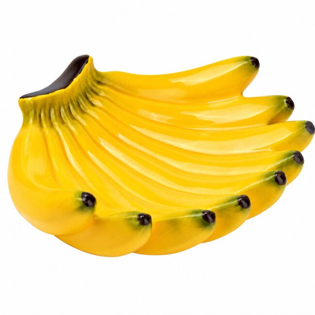Obstschale Banane aus Keramik &ndash; Dekoschale &amp; Servierschale 23 cm
