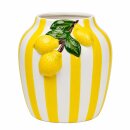 Keramikvase Zitronen &amp; Streifen &ndash; Blumenvase 17...