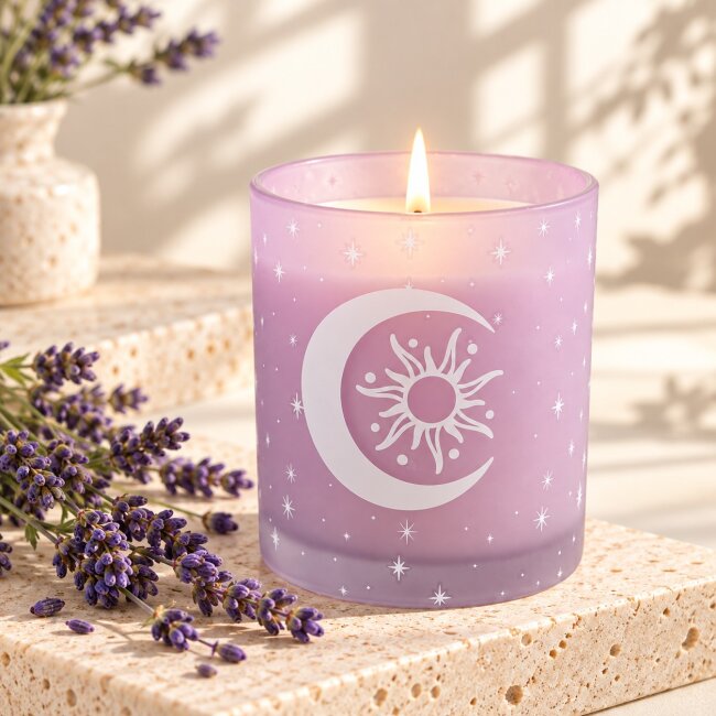 Duftkerze Purple Pastel Skies &ndash; Lavendel &ndash; 28 Stunden