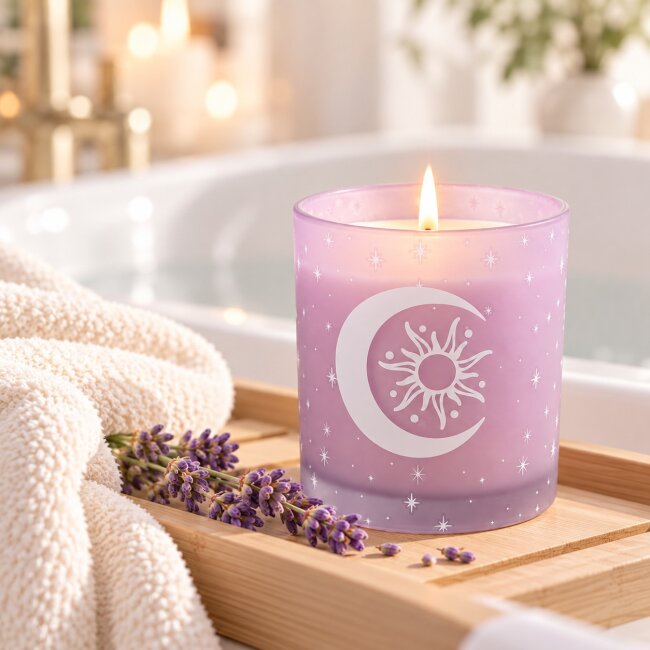 Duftkerze Purple Pastel Skies &ndash; Lavendel &ndash; 28 Stunden
