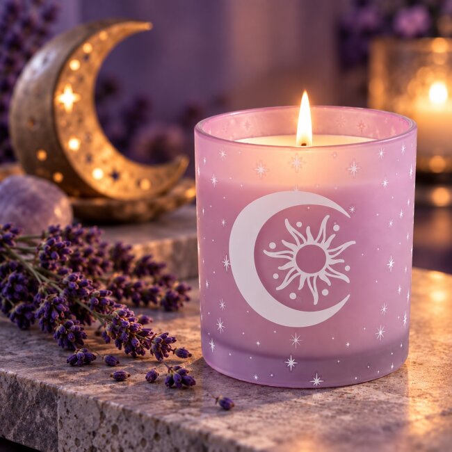 Duftkerze Purple Pastel Skies &ndash; Lavendel &ndash; 28 Stunden