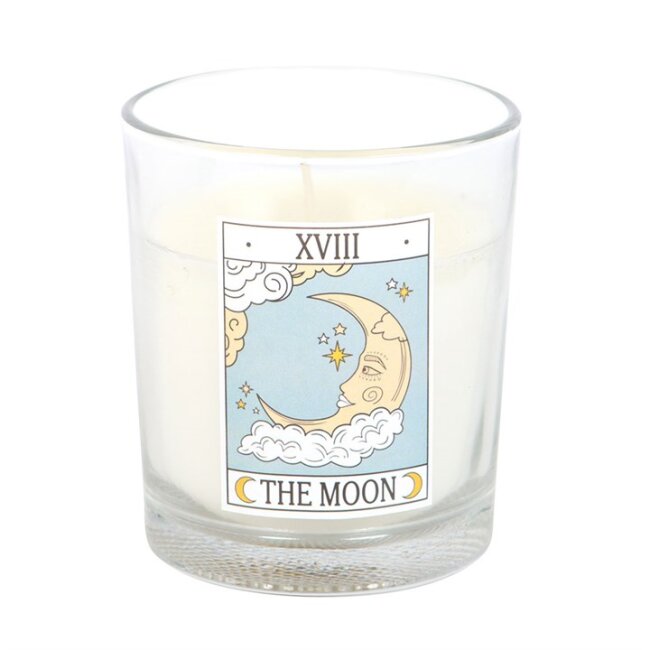 Duftkerze The Moon &ndash; Vanille &ndash; Vintage Tarot &ndash; 29 Stunden
