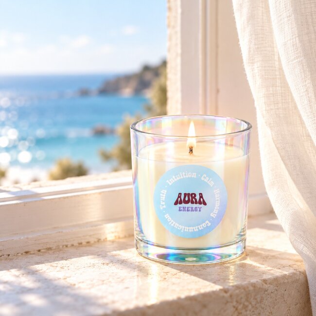 Duftkerze Aura Energy &ndash; Ocean Breeze &ndash; Meeresduft &ndash; 35 Stunden