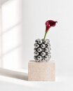 Blumenvase Bubble Silber aus Porzellan &ndash; Moderne...