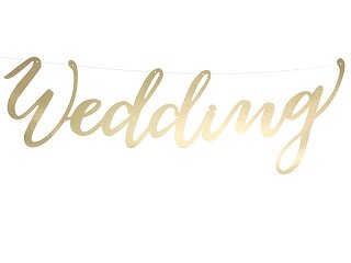 Girlande WEDDING, gold