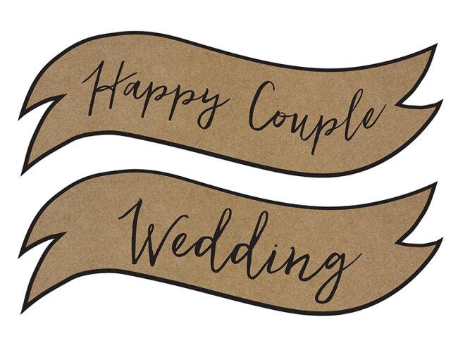 Girlande Happy Couple &amp; Wedding