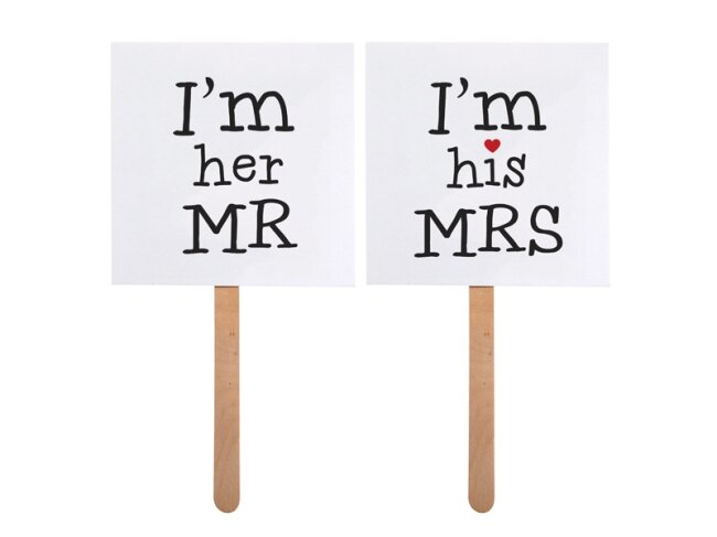 Photo Booth Props Im her MR / Im his MRS