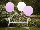 Riesenluftballons pink-weiß, 3 Stk.
